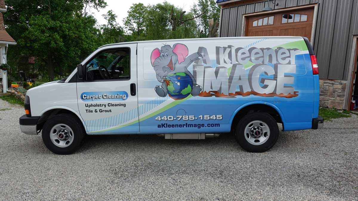 A Kleener Image Carpet Cleaning van