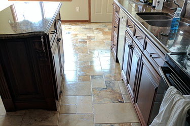 clean kitchen floor in a brunswick home