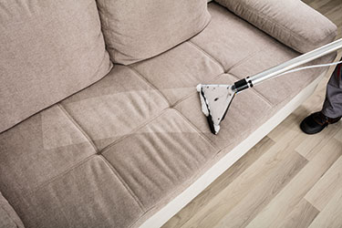 cleaning a sofa